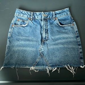 Top Shop Moto Denim Skirt